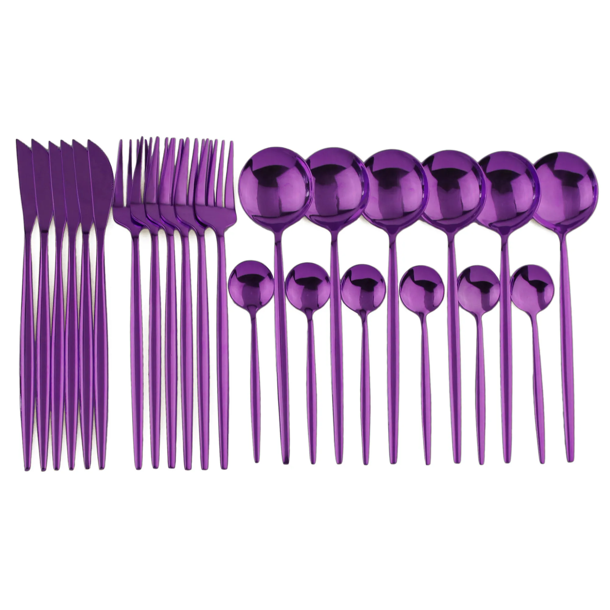 Conjunto de talheres de mesa dourados, 24 peças, aço inoxidável, garfo, faca, colher, talheres, caixa de presente 210317_voghion.com