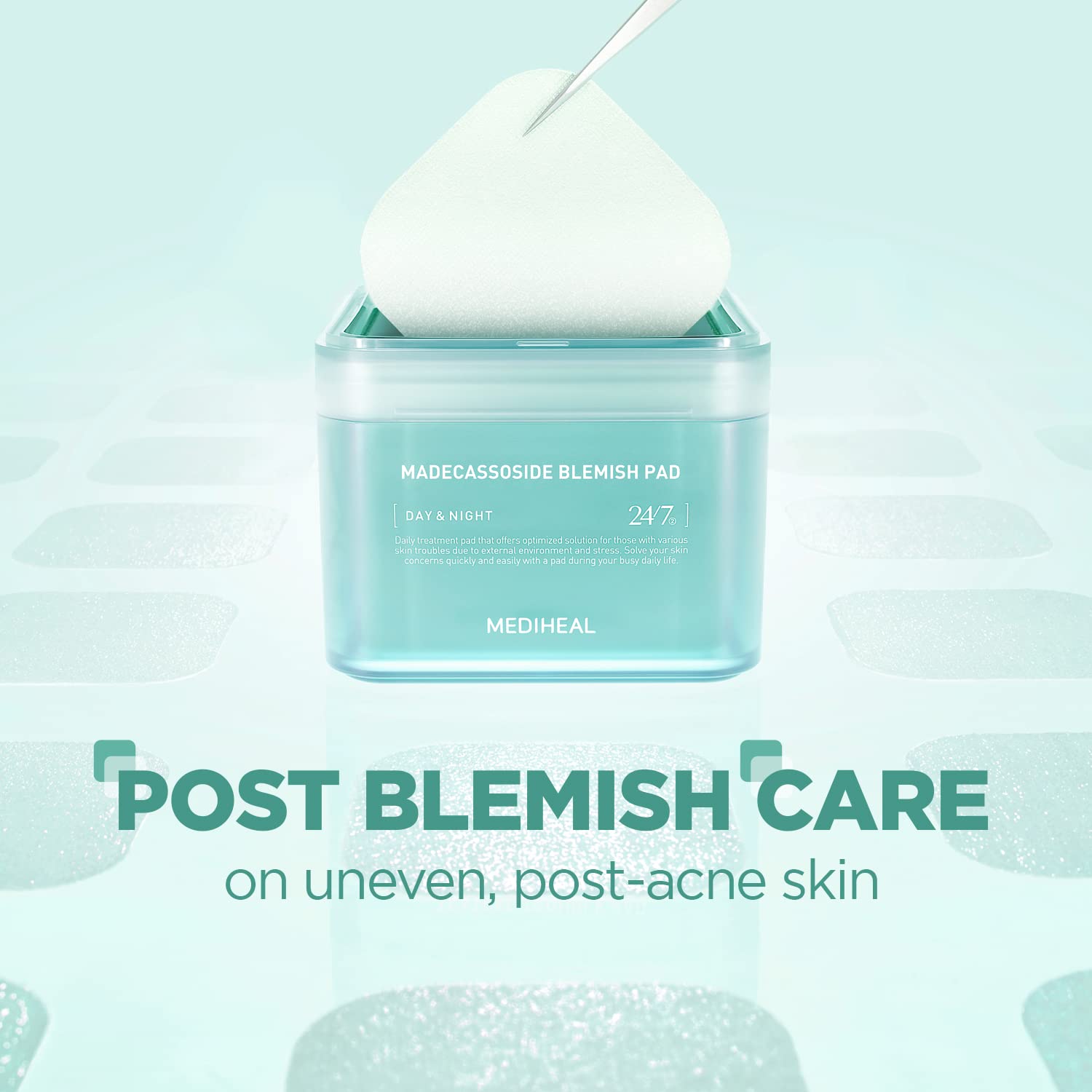 Nieuwe MEDIHEAL Madecassoside katoenen gezichtspads Tonerpads met Centella Asiatica om een ongelijkmatige huidtint te verbeteren 100 pads_voghion.com