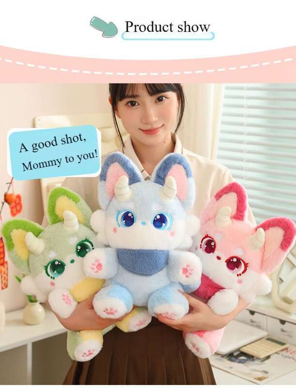 【 Hot Selling 1130 Pieces In 30 Days 】 Cute Phantom Beast Nina Fox Girl Sleeping Plush Toy Cloth Doll Birthday Gift_voghion.com