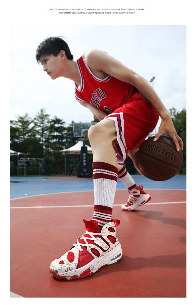 Pratici stivali da combattimento alti da basket Kobe, scarpe sportive antiscivolo resistenti all'usura, assorbimento degli urti da parte degli studenti_voghion.com