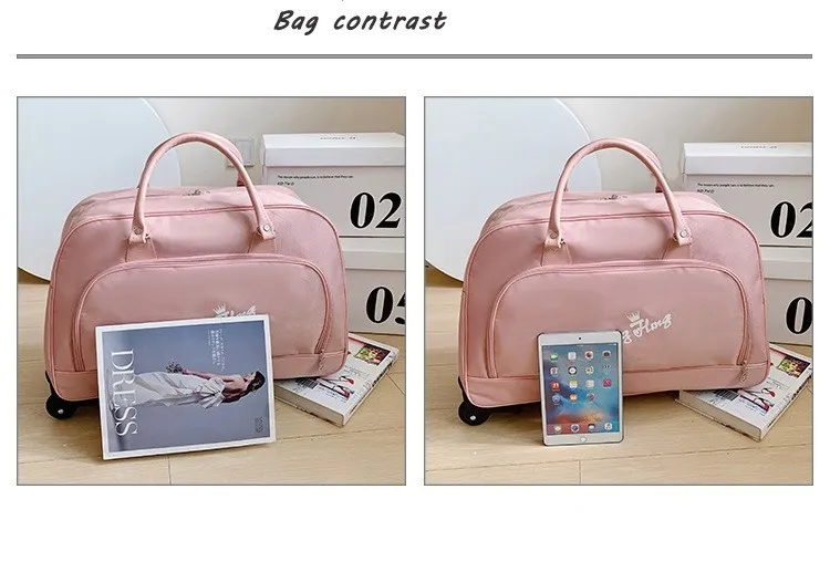 Large Capacity Trolley Handbag Foldable Thickened Wearresistant Boarding Case Home Storage Travel Convenient Bag_voghion.com