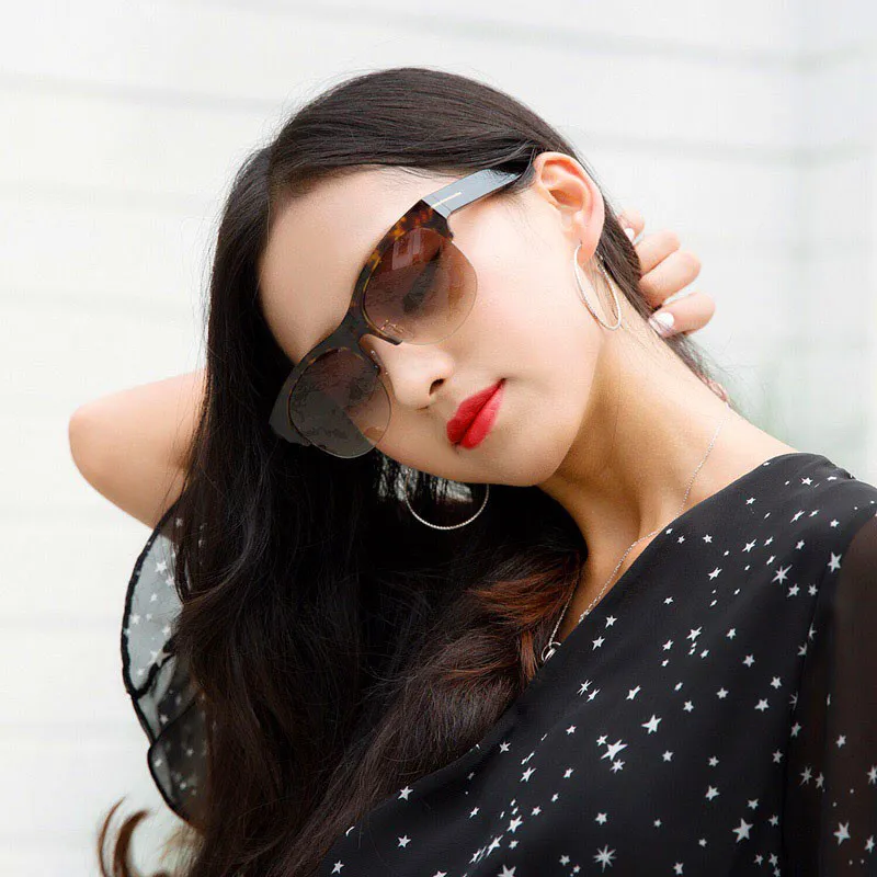 Klassiska cat eye solglasögon för damer med uv400 skydd_voghion.com