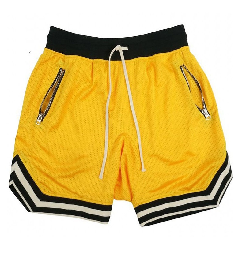 Summer INS Fitness Sports Shorts Men's Quick Dry Mesh Solid Hip Hop Breathable Casual Basketball Pants_voghion.com