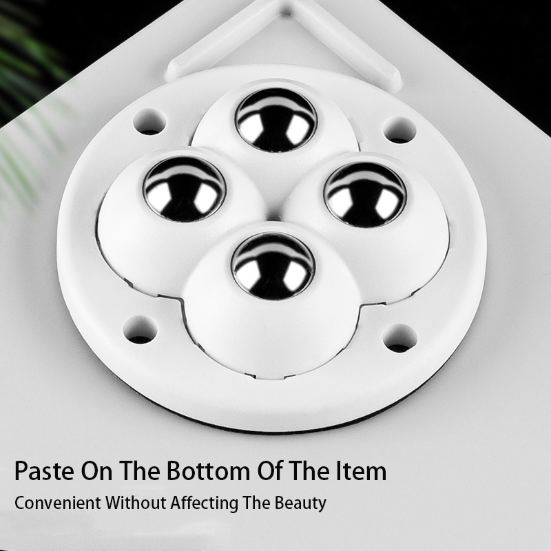 4 Teile/satz Stumm 4 Perlen Ball Universal Rad Selbstklebende Riemenscheibe Basis Für Möbel Lagerung Box Nachttisch Bewegen Zubehör_voghion.com