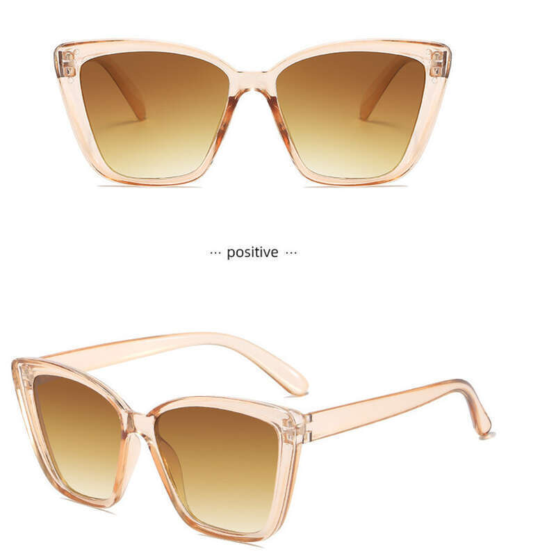 New High-end Concave Shaped Cat Eye Sunglasses, Instagram Fashion, Generous Frame, Square Shape_voghion.com