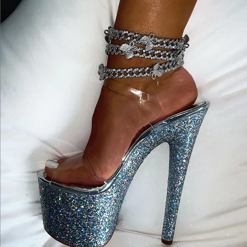 gül gümüş rengi cz küba bacak zinciri moda kadın bling buzlu bağlantı pembe kelebek bilezik takı_voghion.com
