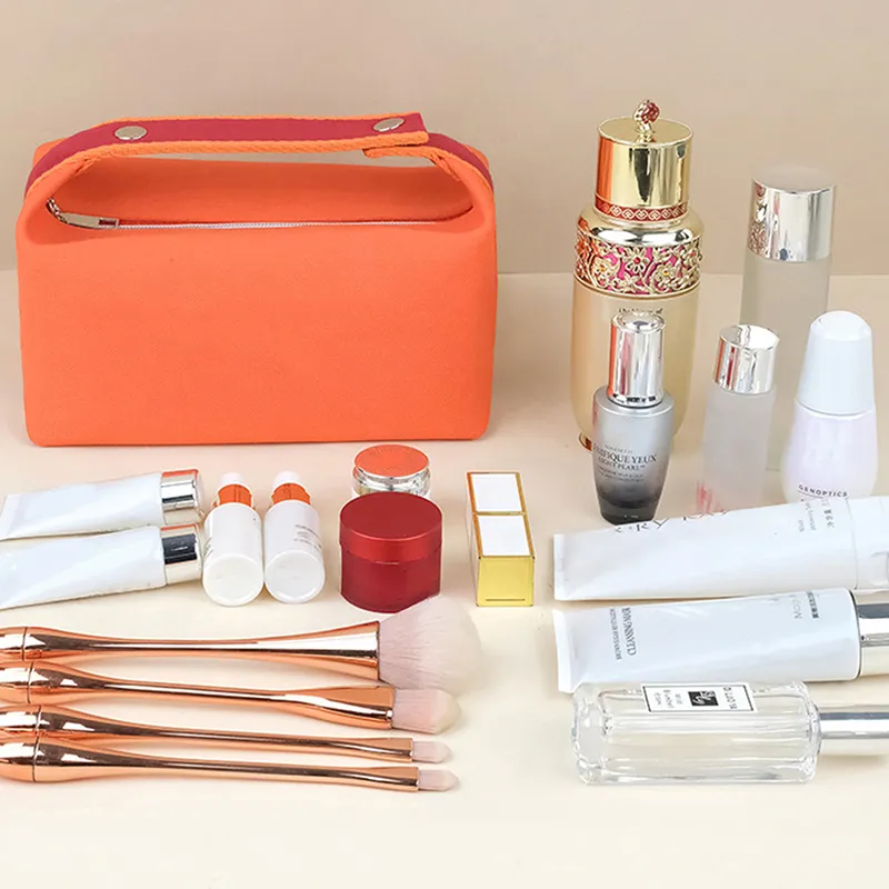 Trousse de maquillage en toile imperméable pour femmes, nouvelle mode 2023, portable, grande capacité, rangement, voyage_voghion.com