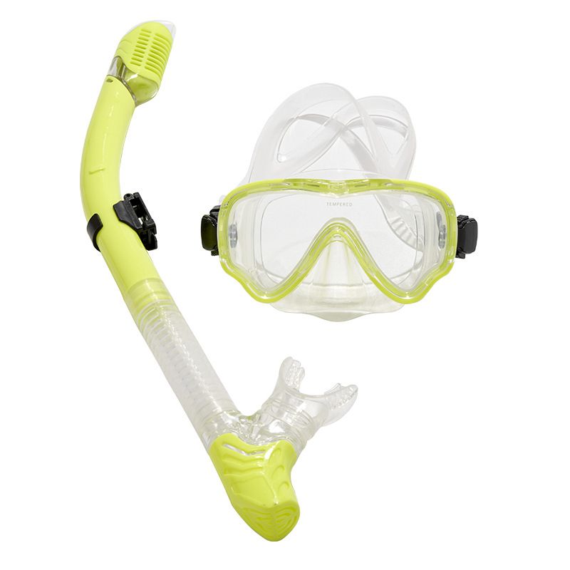 New liquid silicone toughened anti-fog mirror snorkeg Sao set adult universal diving goggles_voghion.com