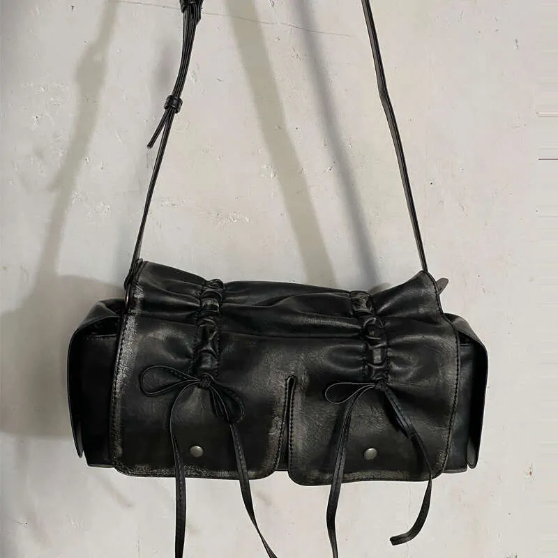 Borse con fiocco con coulisse per moto e bici per donne Borse e borsette firmate 2023 Novità in vintage plissettato spalla tracolla_voghion.com