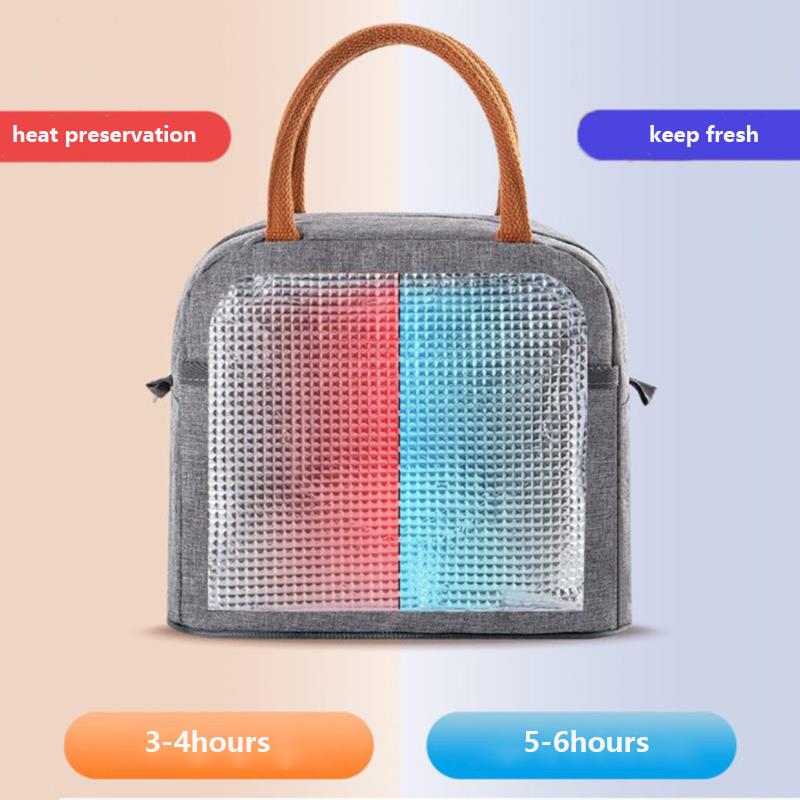 Kaasaskantav lõunakott Uus soojusisolatsiooniga lõunakarp Tote Cooler käekott Bento kott õhtusöögikonteiner koolitoidu hoiukotid_voghion.com