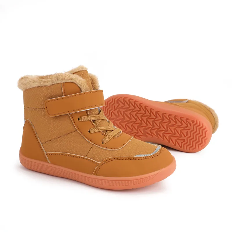 Kinder Barfuß Breite Breite Wasserdichte Winter Pelz ed Schuhe Cutefeet für Jungen Mädchen Kaltes Wetter Kinder Kleinkind Outdoor_voghion.com