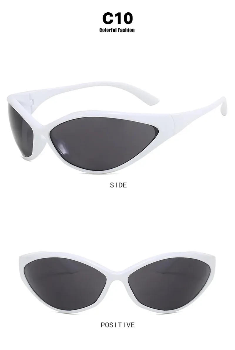 Ochelari de soare Y2K de designer de brand Sport ochelari de soare pentru femei pentru bărbați Vintage Punk ochelari de soare Future Riding Steampunk ochelari_voghion.com