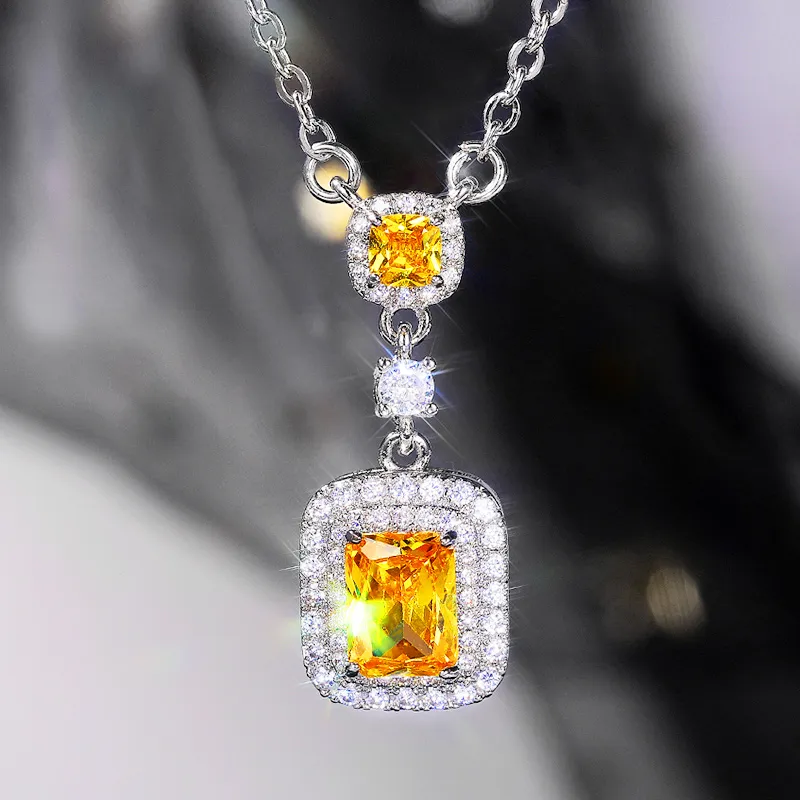 Women's Pendant Necklace With Cubic Zirconia For Women Elegant_voghion.com