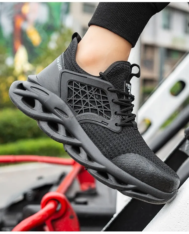 Männliche Turnschuhe Herren Sicherheitsarbeitsstiefel für Mann Stahlkappe Antismashing Arbeitsschuhe Drop Protective 221007_voghion.com