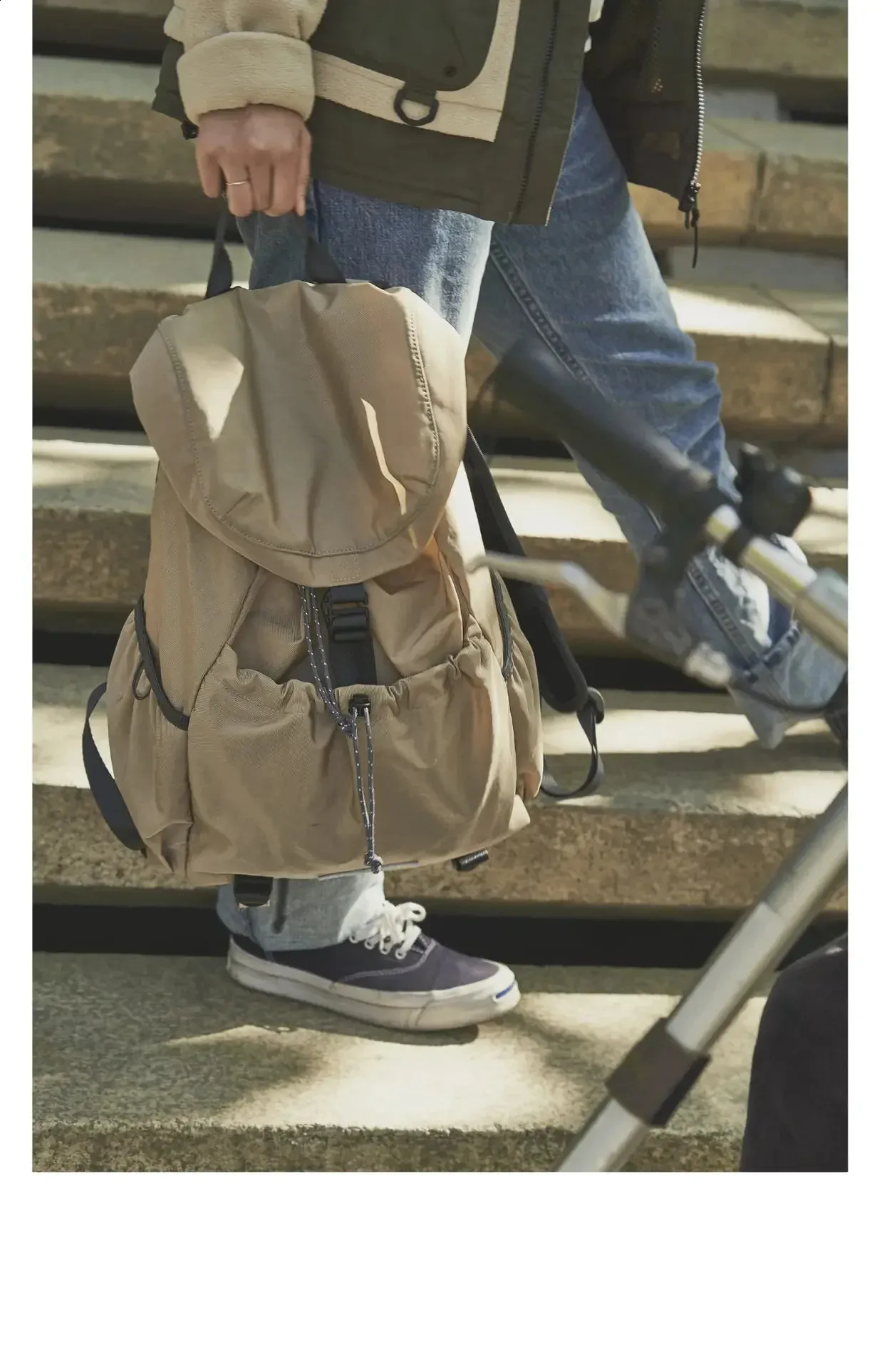 Causal Flap Drawstring Korean Unisex Nylon Fashion Outdoor Sport Travel Backpacks for Teens School Men Backpack 240822_voghion.com