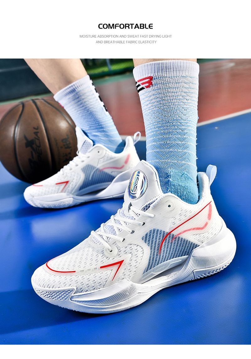 Ultraleichte Basketballschuhe Herren, professionelle Wachen, solide Turnschuhe, atmungsaktive Single-Mesh-Sneaker für_voghion.com