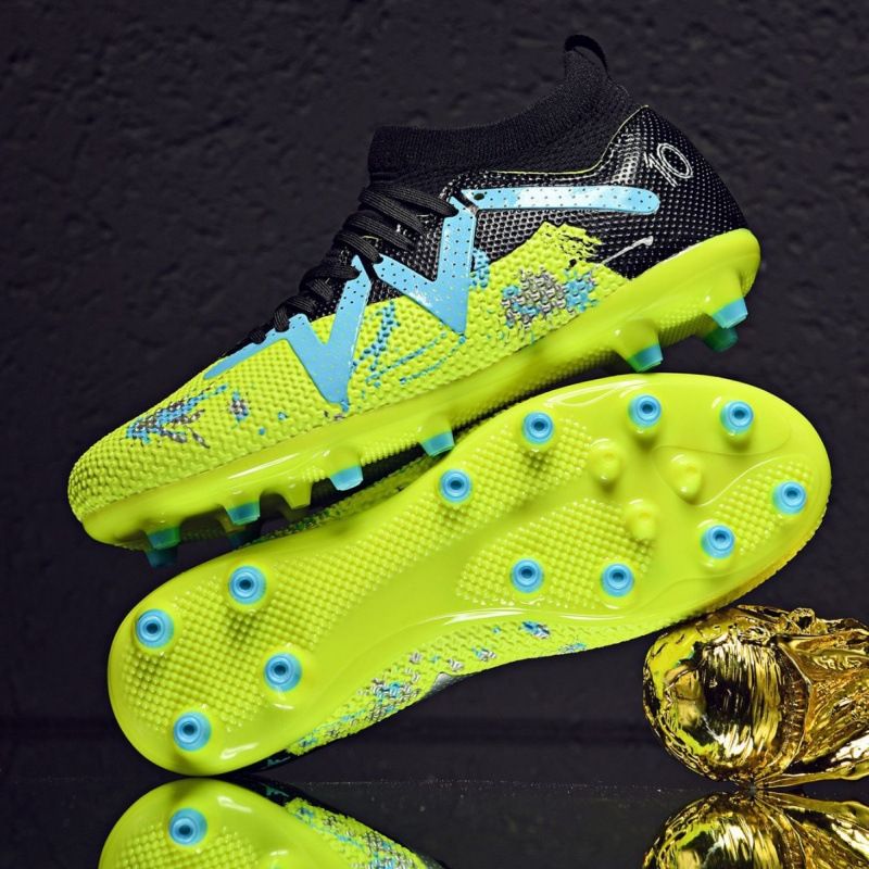 High-Top-Fußballschuhe für Männer und Erwachsene, lange gebrochene Spikes, rutschfest, verschleißfest,_voghion.com