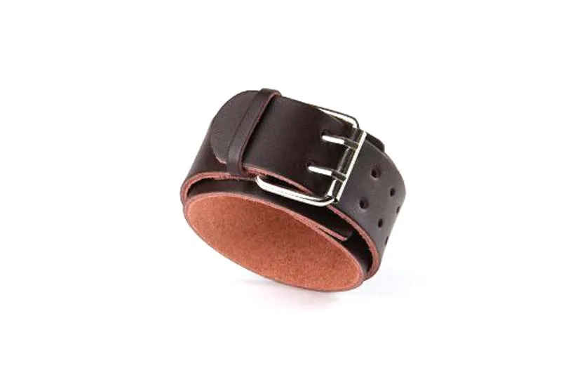 Bracciale a polsino da uomo in vera pelle stile punk largo_voghion.com
