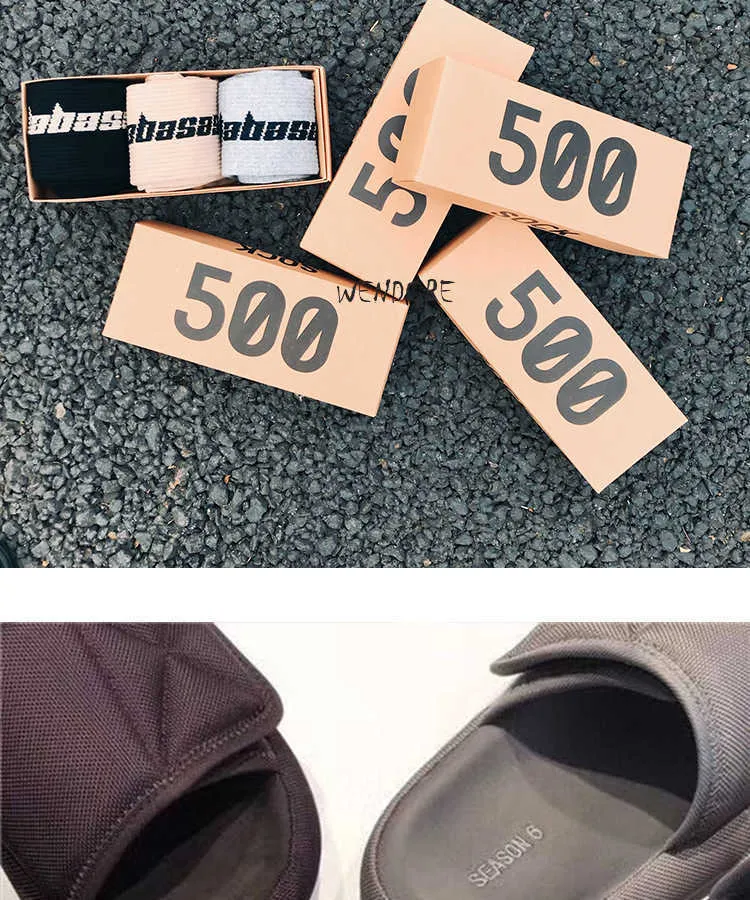 Calcetines Yeezy Personality para hombre y mujer, 3 pares por caja, de la colección Fashion Stock Crew, temporada 6, CALABASAS Soc Match 500 Tidal Youth_voghion.com