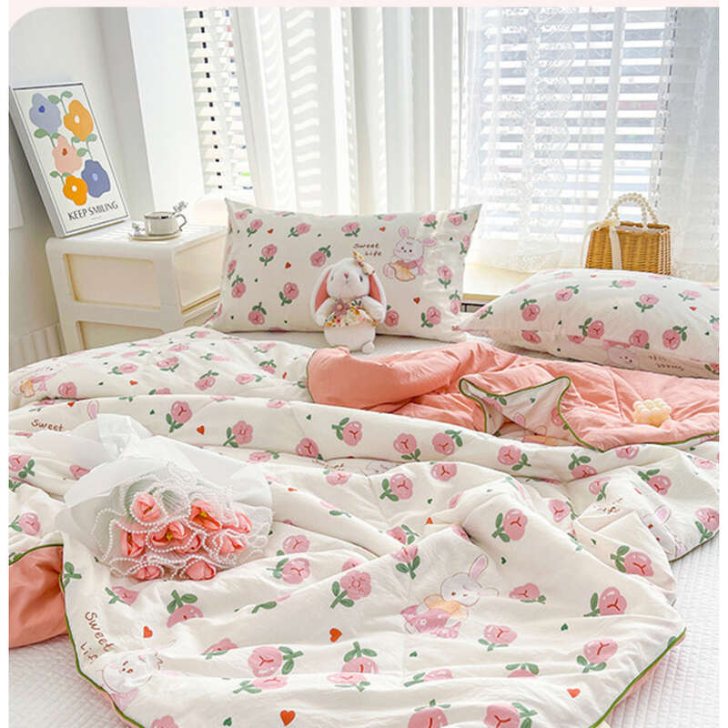 Couette d'été en fibre de soja double fil pour mère et bébé, de qualité A, toute neuve, lavable en machine, 2025_voghion.com