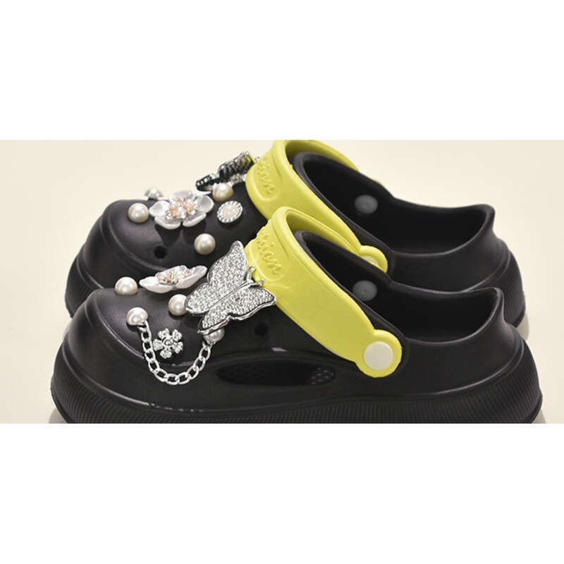 Pantofole estive da donna in rete rossa EVA con fondo spesso e perforato_voghion.com