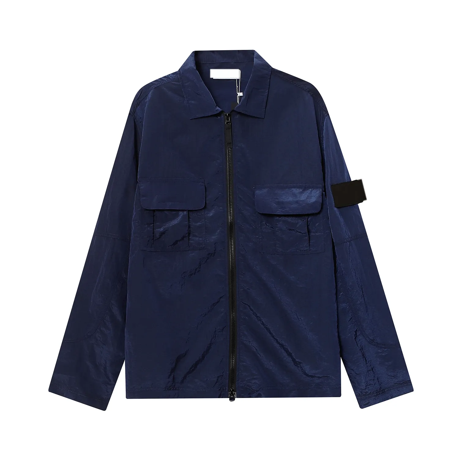 Erkek Ceketler 22ss Topstoney Bahar Pusula Rozet Kol Yama Taş Kadın Erkek Cep Mont Sokak Giyimi Turn Down_voghion.com