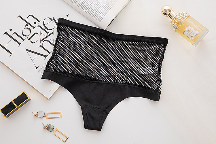 Underwear High waist stretch sexy sports underwear women's thong fitness t pants_voghion.com
