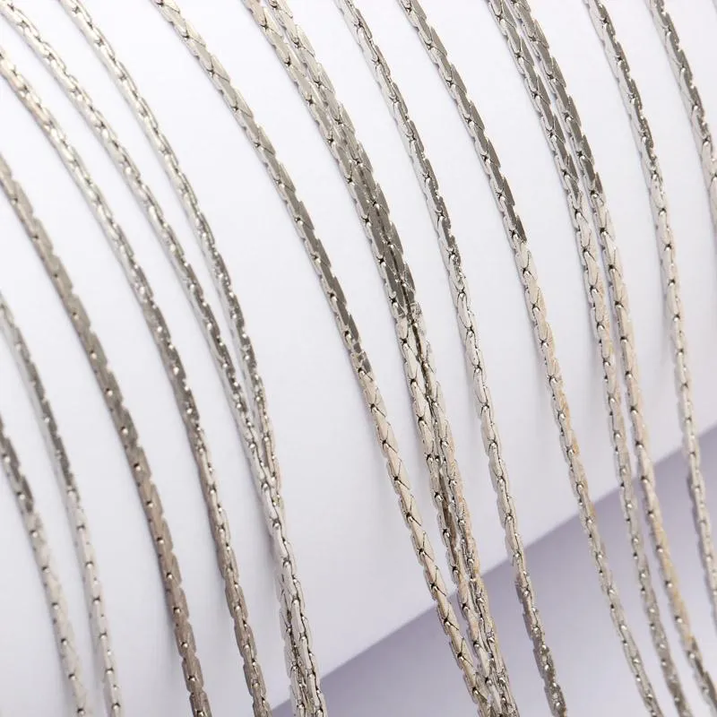 12 pz/set 1 mm chiusura a moschettone in metallo 42 cm lunghezza collana semplice catena fai da te gioielli oro rosa argento rodio colore_voghion.com