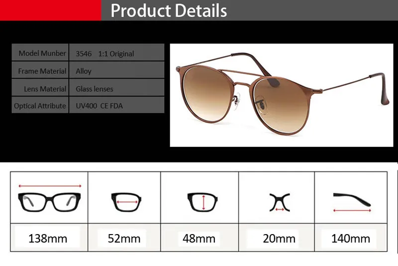 Hurtownia-Marka projekt Okrągłe okulary przeciwsłoneczne damskie męskie Metalowa oprawka Szklane soczewki Retro Vintage Sportowe okulary przeciwsłoneczne Gogle z_voghion.com