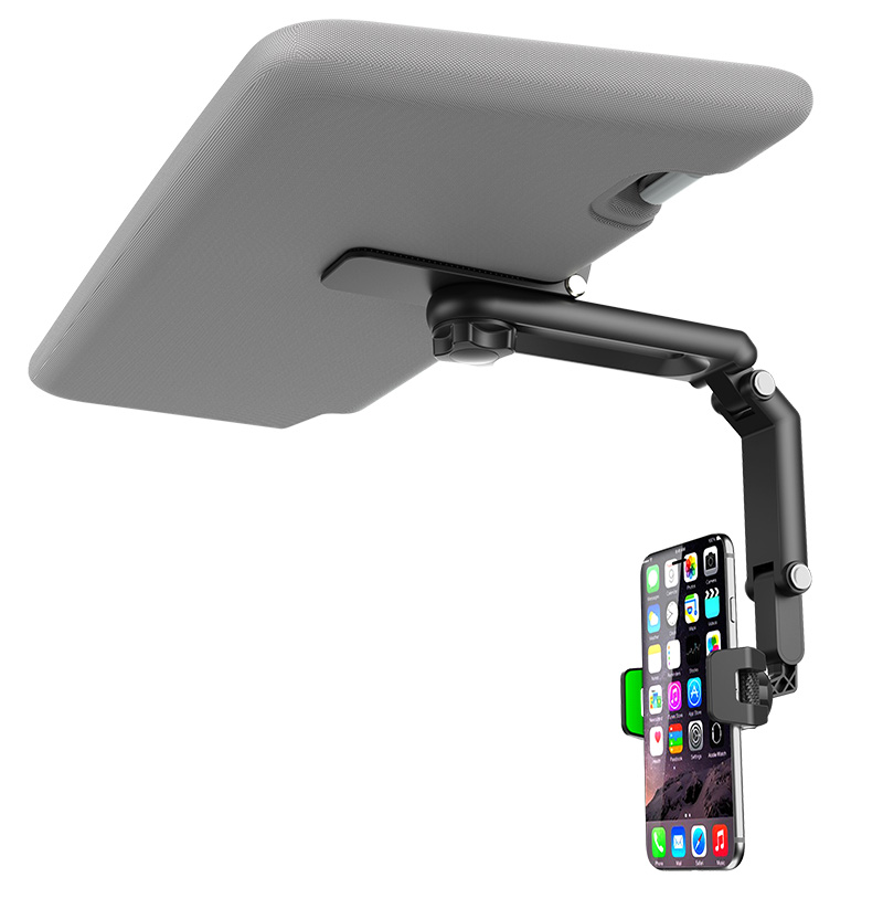 1080° Rotating Sun Visor Cellphone Car Holder Universal Phone Holder Multi-function Mobile For iPhone 7 Inch Support Telephone_voghion.com