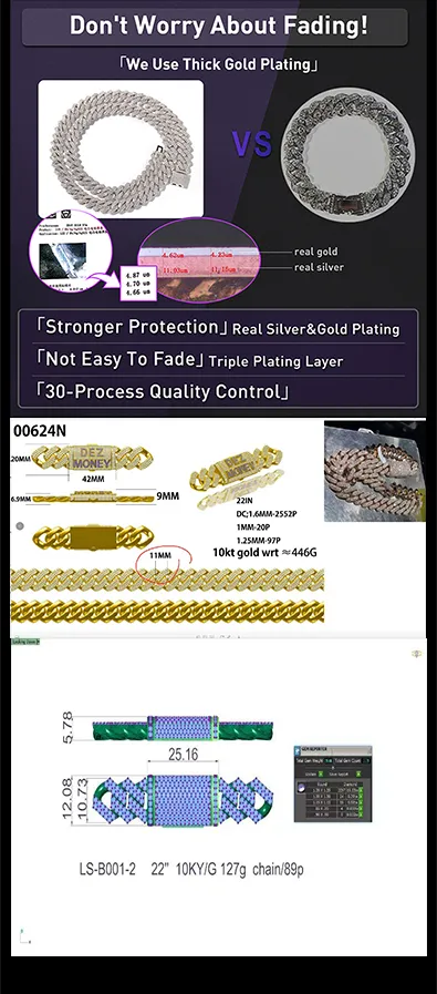 Iced Out Moissanite Cuban Link Chain Necklace For Men Jewelry_voghion.com