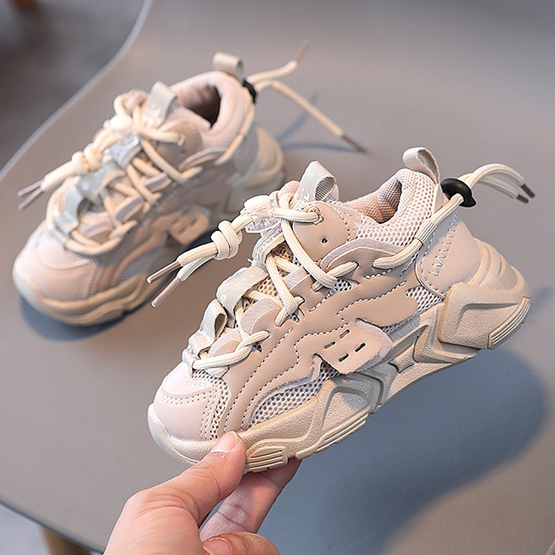 Baskets pour garçons et filles Chaussures de sport pour enfants Chaussures d'extérieur à semelle souple pour bébés Chaussures de marche respirantes X0027