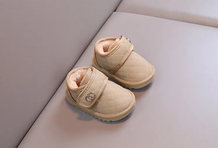 Bottes de neige chaudes d'hiver pour bébés garçons et filles Cutefeet Chaussures décontractées pour enfants Chaussures d'extérieur antidérapantes Plus Cachemire_voghion.com