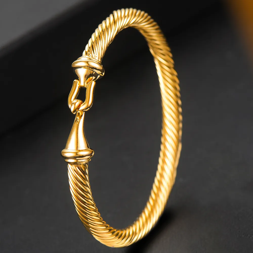 DAVID Designer Jewelry Mans DY Bangle GODKI Trendy Empilhável Cuff Para Mulheres Pulseira Completa Cubic Zircon Cristal_voghion.com