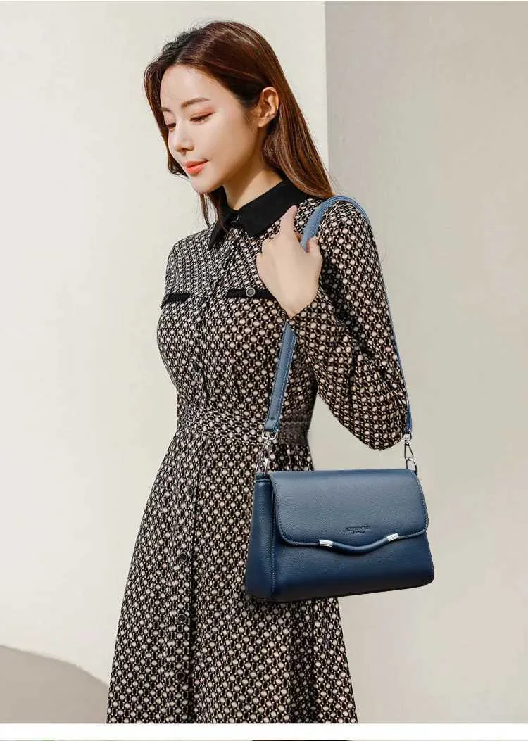 Damen Schultertasche Umhängetasche Handtasche Mit Klappe_voghion.com