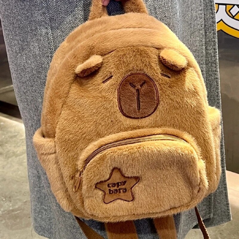 Mini zaini per bambole di peluche da donna Zaini capibara per adolescenti per tutti i giorni_voghion.com