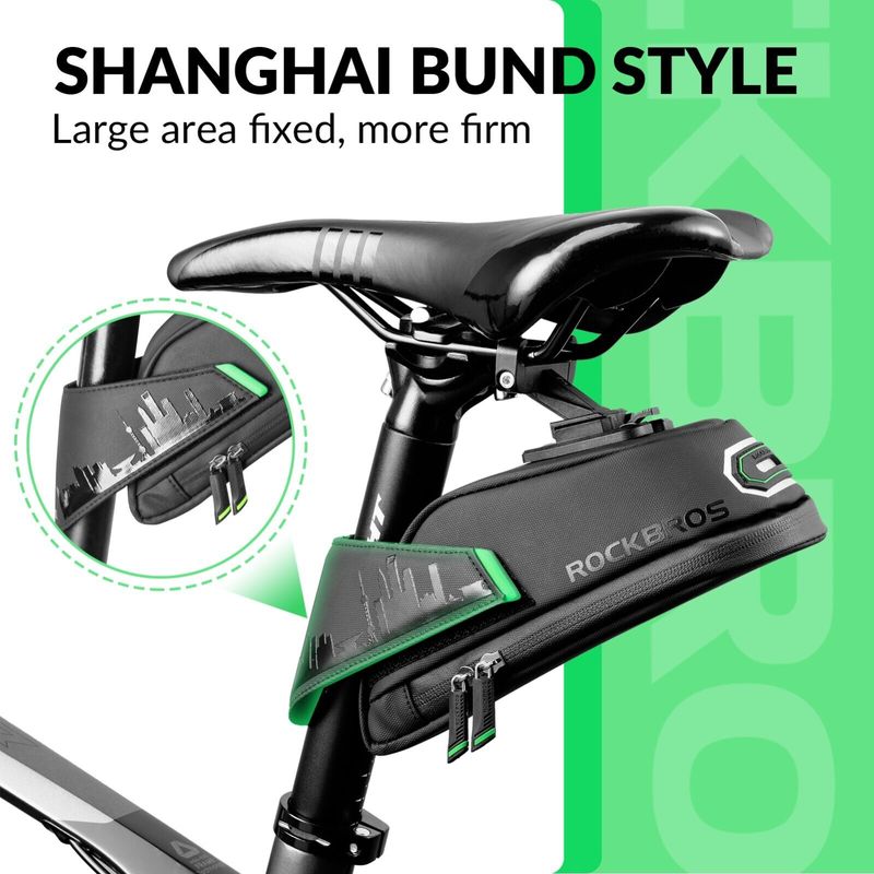 ROCKBROS Waterproof Saddle Bicycle Bag For MTB (Mountain Bike), Seat Bag, Medium (M), Shipped By DHL_voghion.com