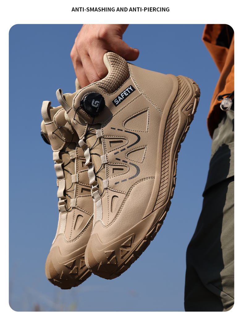 Chaussures de sécurité GUYISA, chaussures de travail, bottes à embout d'acier, imperméables, antidérapantes, coupe haute, 5052_voghion.com