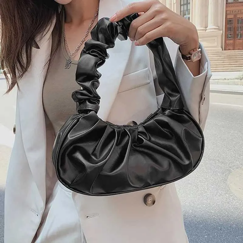 Cartoon Einfarbig Gefaltete Wolke Minimalistischen Damen Unterwäsche Tasche Kaii Mädchen Fashion Edition Handtasche Geschenk Y241123_voghion.com