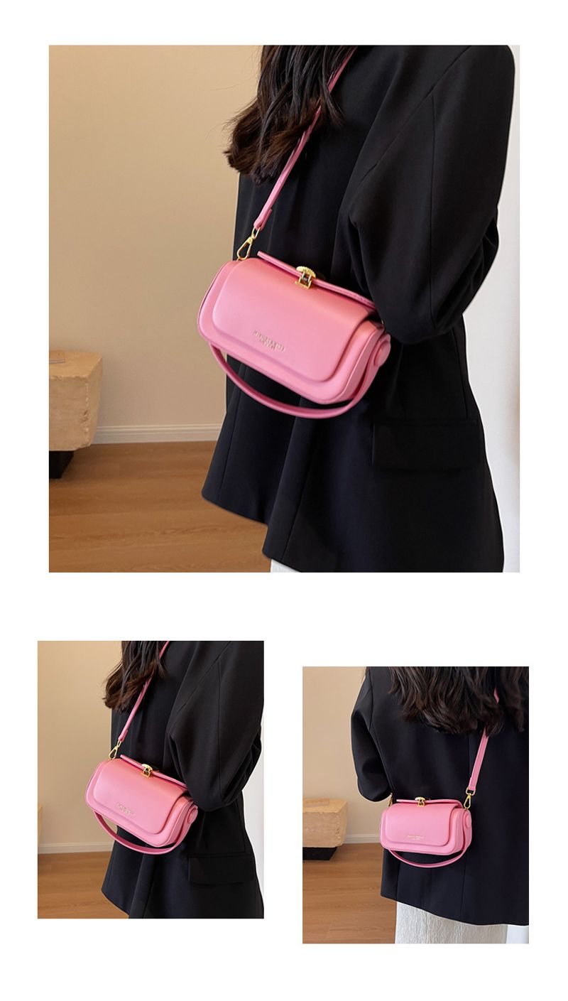Diagonal Straddle 2024 Neue einfarbige, modische quadratische Handtasche für Damen, hochwertige Textur, Retro-lässige Umhängetasche_voghion.com