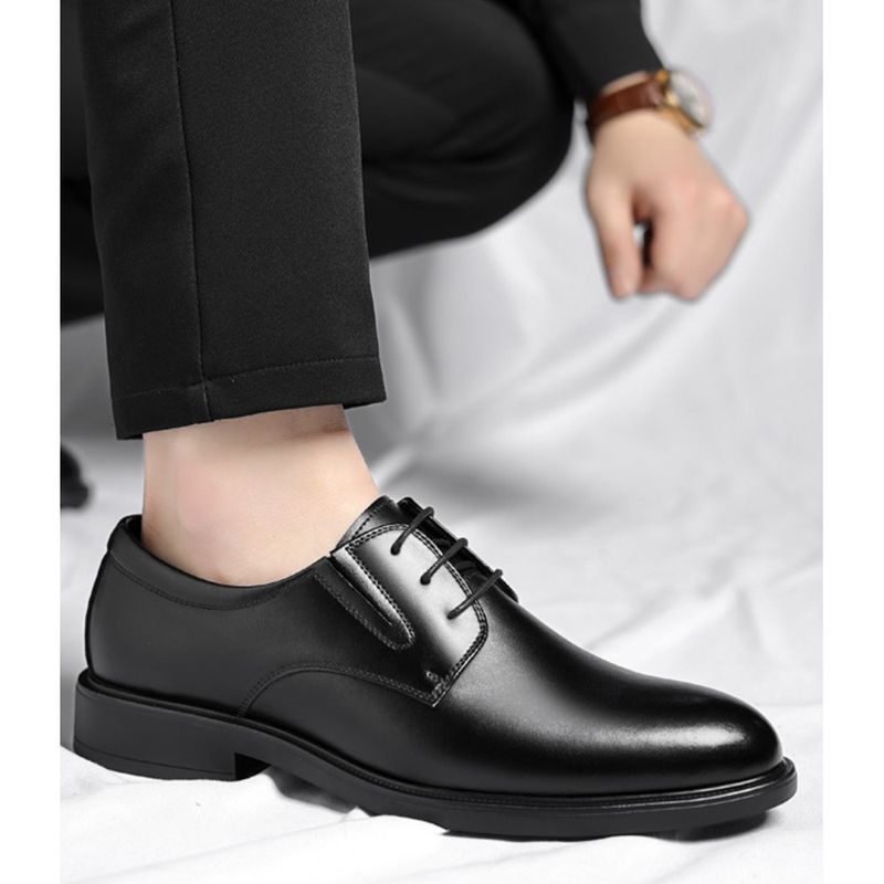 Derby en cuir de style britannique pour marié, chaussures d'affaires en cuir de vache pour hommes d'automne_voghion.com