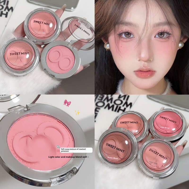 Fard in crema multiuso tutto in uno, color pesca, nude, opaco naturale, nuovo fard in polvere e argilla per il trucco_voghion.com