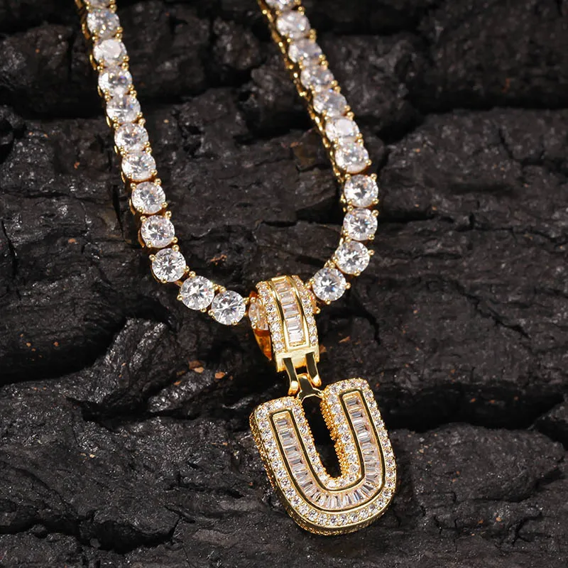 Pendentif lettre collier avec zircon style hip hop bijoux mode_voghion.com