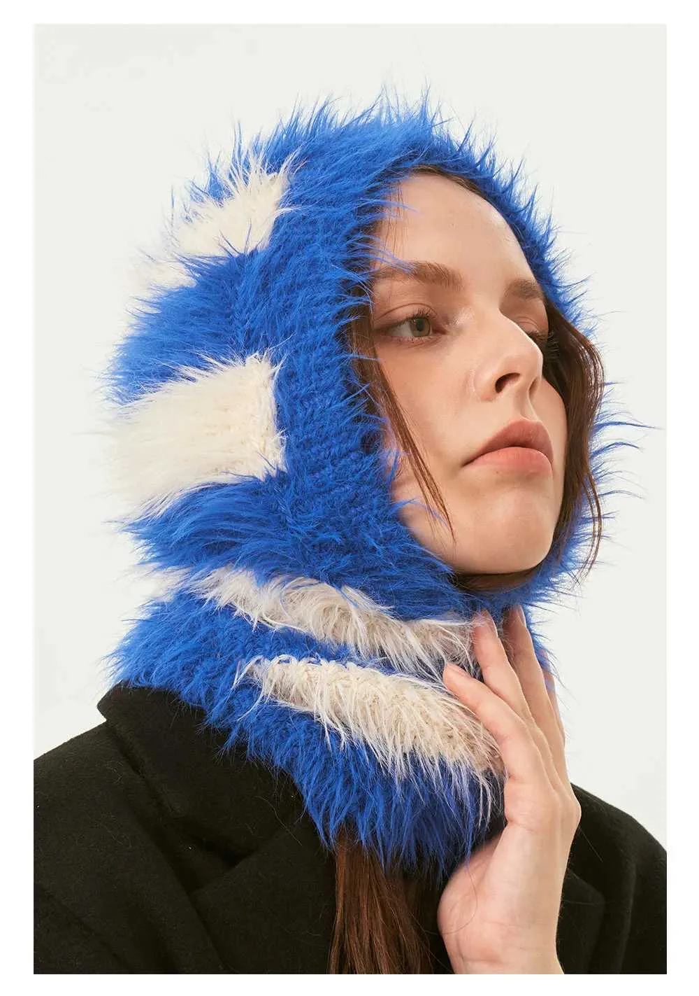 Sciarpe invernali unisex in pelliccia di visone da donna con collo e sciarpa per il viso, cappello, bavaglino, passamontagna, teschi, uomo con cappuccio H241010_voghion.com