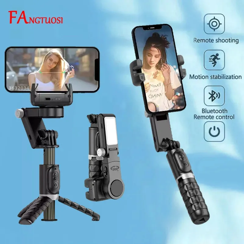 FANGTUOSI 360 Swivel Universal Joint Selfie Stick Tripod With Shutter Fill Light Smartphone Live/Log Stabilizer After_voghion.com