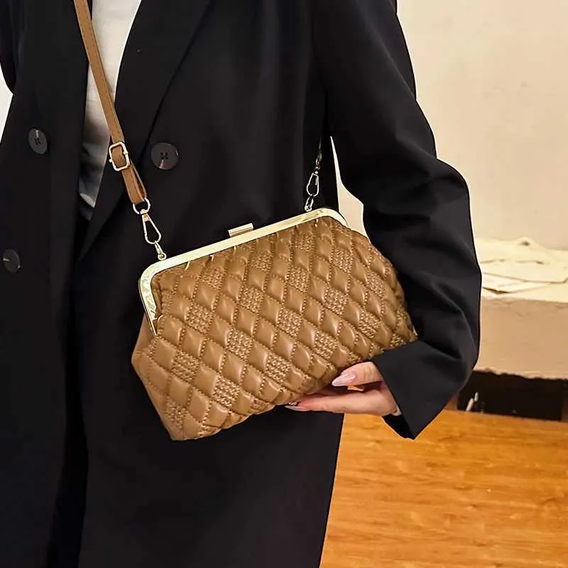 Borsa da sera in pelle PU da donna, borsa a tracolla, marchio di design, da donna, con tracolla, di alta qualità, SacC241211_voghion.com