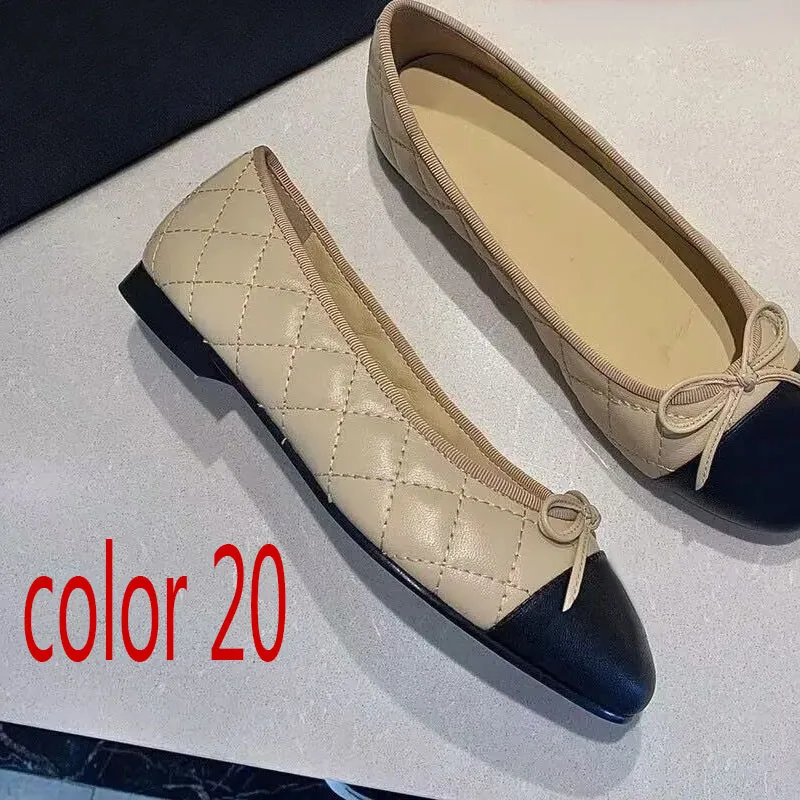 Kleid Damen Designer Ballettschuhe Damen Schuhe Frühling Herbst Neue Bogen Mode Flache Bootsschuh Dame Leder Lazy Dance_voghion.com