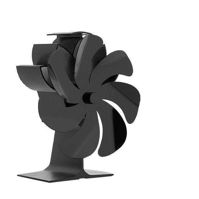 Ventilatore per stufa a 7 pale alimentato a calore Mini ventilatore per camino Bruciatore a legna Eco-fan Ventilatore per camino silenzioso Distribuzione efficiente del calore_voghion.com