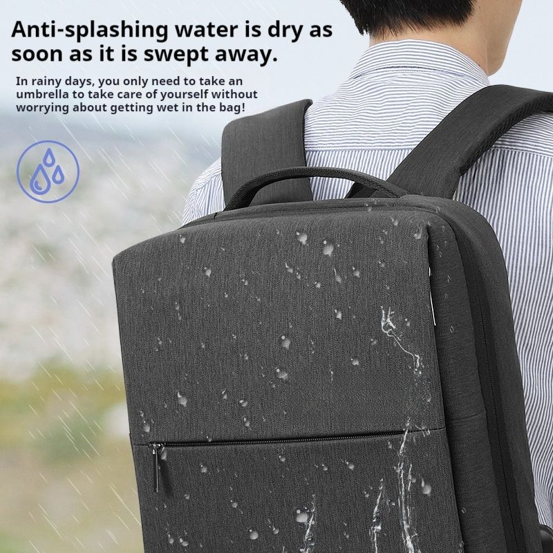 Herren Business Freizeit Outdoor Studentenrucksack Damen Computer Rucksack Schwarz Wasserdicht 16 Zoll_voghion.com