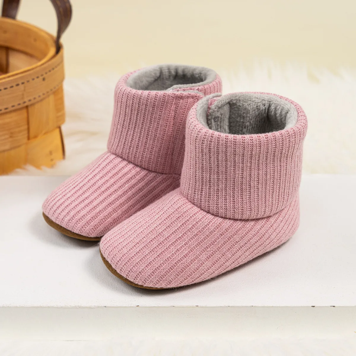 Zimní dětské botičky Kidsnest s měkkou podrážkou pro kojence a dívky, zakryté kotníky, 3 barvy_voghion.com
